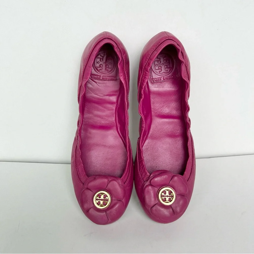 TORY BURCH Shelby Leather Ballet Flats
